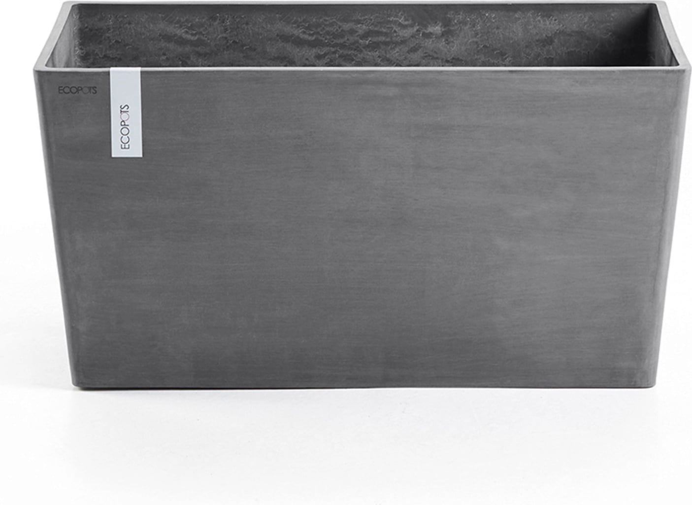 Ecopots Paris Pflanzgefäß - grau - L 60 x T 26 x H 40 cm (46,7 Liter)