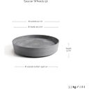 Ecopots Underlägg / Fat Wheels grå - ∅ 41,60, höjd 9 cm
