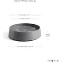 Ecopots Wheels Oslo Coaster - Grey  - ∅ 28.90, height 8.5 cm