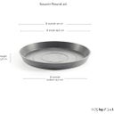 Ecopots Underlägg / Fat Rund grå - ∅ 37, höjd 3,8 cm