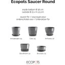 Ecopots Round Coaster - Taupe  - ∅ 15, height 2.5 cm