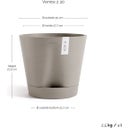 Ecopots Pot Venice 2 taupe - Ø 30 cm, höjd 27,5 cm