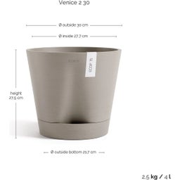Ecopots Pot Venice 2 taupe - Ø 30 cm, höjd 27,5 cm
