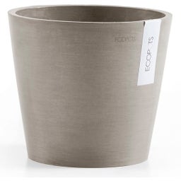 Ecopots Amsterdam Planter - Taupe - Ø 20 cm, Height 17.1 cm