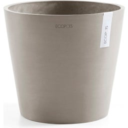 Ecopots Amsterdam Planter - Taupe - Ø 40 cm, Height 34.5 cm