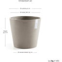 Ecopots Amsterdam Planter - Taupe - Ø 40 cm, Height 34.5 cm