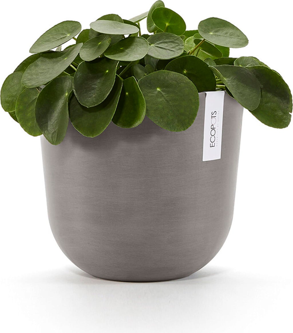 Ecopots Oslo Planter - Taupe - Ø 25 cm, Height 21.80 cm