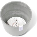 Ecopots Oslo Blanc Gris + Réservoir d'Eau - Ø 25 cm, Höhe 21,80 cm