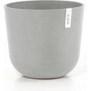 Topf Oslo mit Wasserreservoir weißgrau, Ø 35 cm, Höhe 30,50 cm