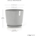 Ecopots Topf Oslo mit Wasserreservoir weißgrau - Ø 35 cm, Höhe 30,50 cm