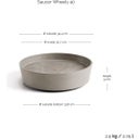Ecopots Saucer Wheels - Taupe - Ø 34,4 cm, H 9 cm