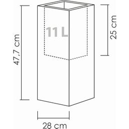 Scheurich Pflanzgefäß C-Cube High - Stony Black - H 48