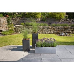 Scheurich C-Cube Long Planter - Stony Grey - 80