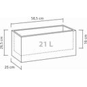 Cvetlično korito C-Cube Long - Stony Grey - 60