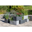 Scheurich C-Cube Long Planter - Stony Grey - 80