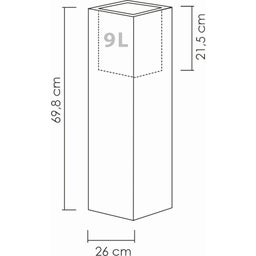 Scheurich C-Cube High Planter - Stony Grey - H 70