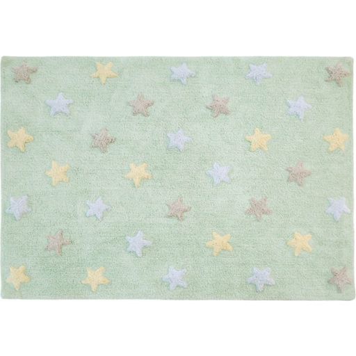 Lorena Canals Rug - Estrellas Tricolor - Soft-Mint