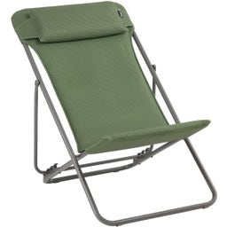 MAXI TRANSAT+ Folding Deck Chair with Pillow - Olive