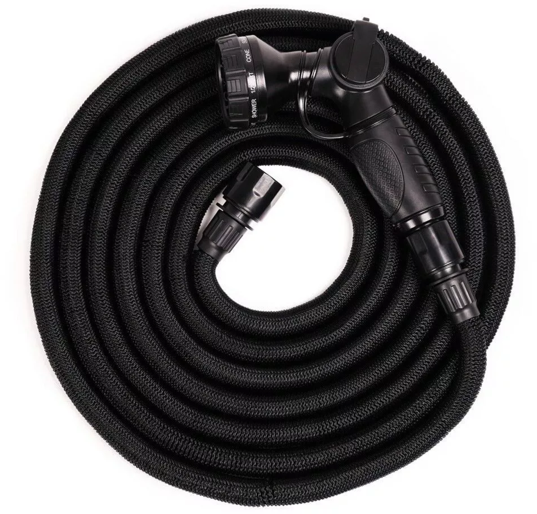 by Benson Deluxe Garden Hose Set, 25 m - Black