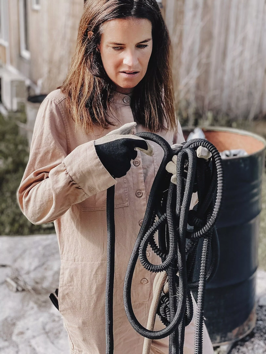 by Benson Deluxe Garden Hose Set, 25 m - Black