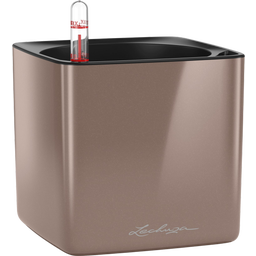 Lechuza Okrasni lonec CUBE Glossy 14 - Smoky diamond highgloss