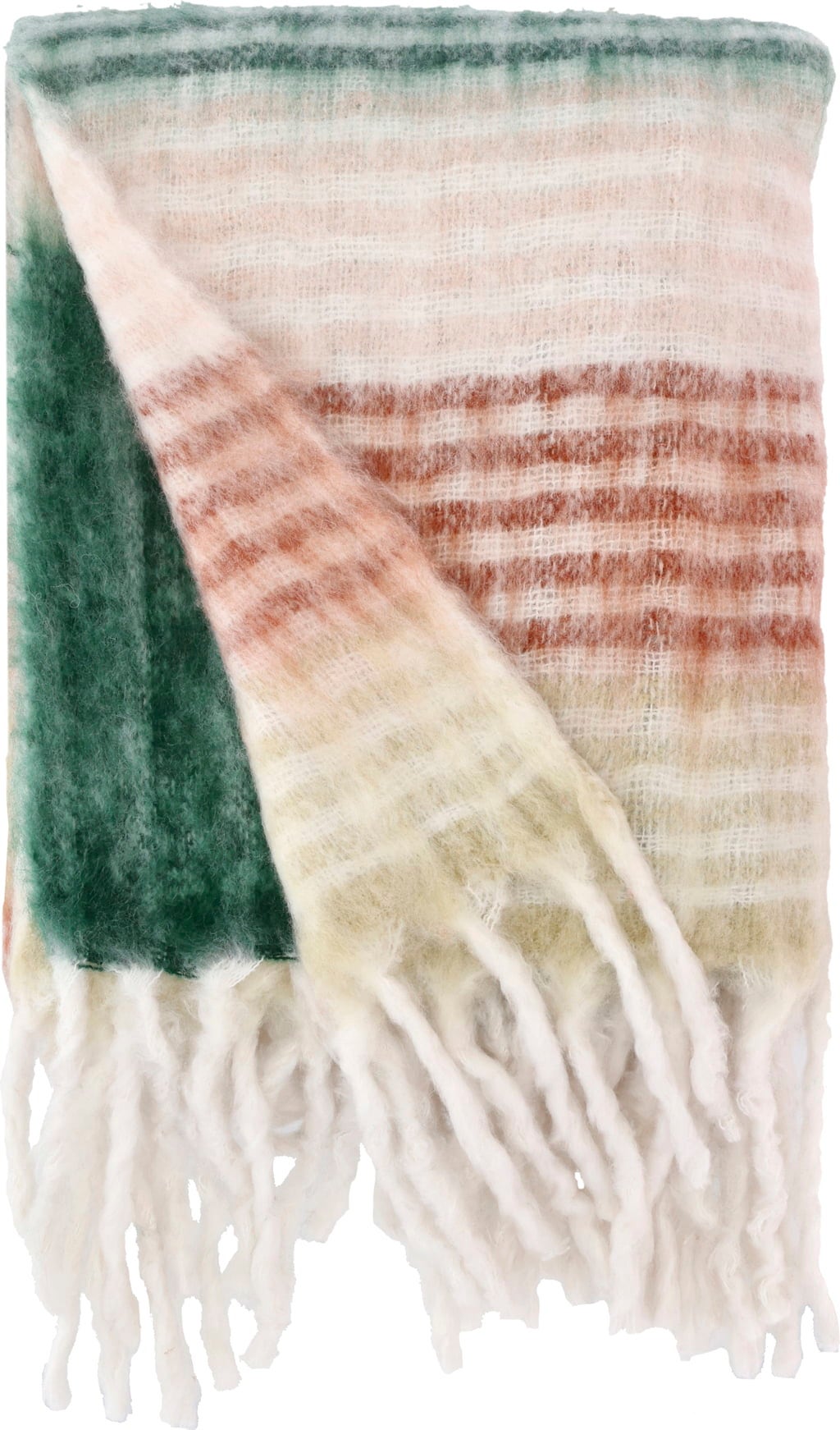 Villa Collection Filtar 130 x 170 cm - Sand/aprikos/rosa/grön