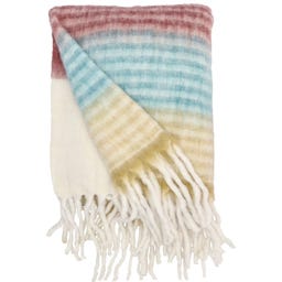 Villa Collection Decke Styles 130 x 170 cm - Honey/Blau/Bordeaux/Sand