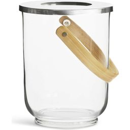 sagaform Nature Glass Lantern with Wooden Handle