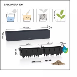 Lechuza BALCONERA Stone 100 Planter