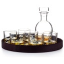 The Peaks Whisky Glasses with Decanter, 15-Piece Luxury Set - 1 set