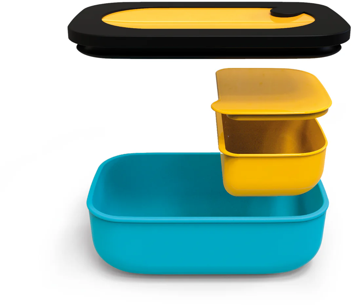 guzzini Set Lunchbox mit Reisebesteck 