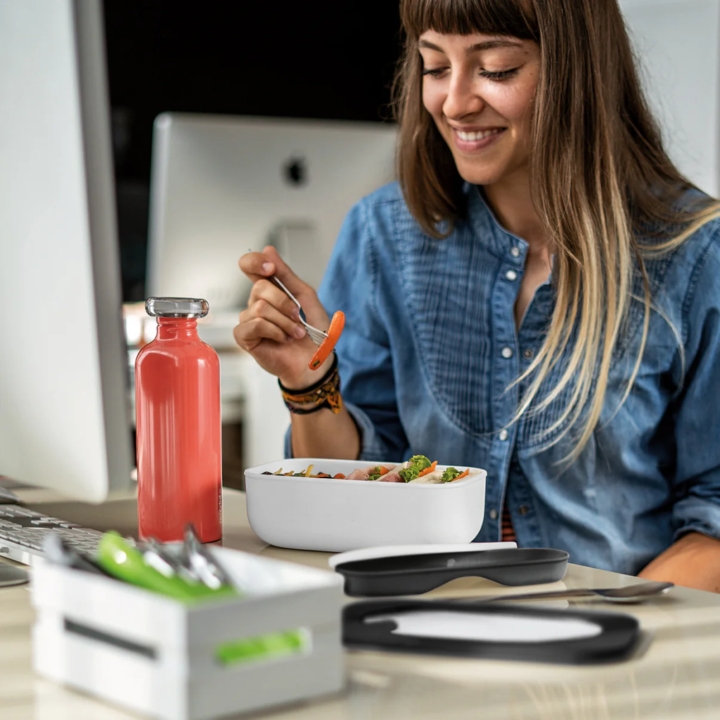 guzzini Set Lunchbox mit Reisebesteck 