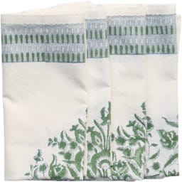 rozablue Cloth Napkins, 4 pieces - Varmala Green