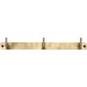 Brass Wall-Mounted Coat Rack with 5 Hooks - 3 hooks