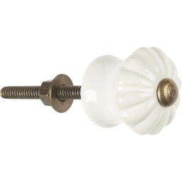 IB Laursen Ceramic Drawer Pull - White