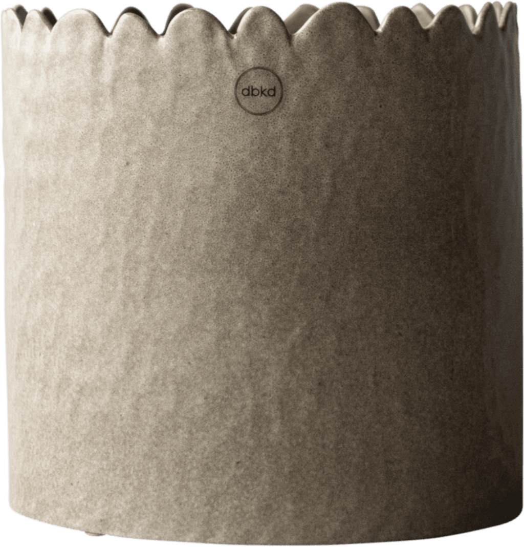Planter FLOWERY Beige, Ø20 cm