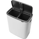 Bo Touch Bin 2 x 30 L mit 2 Kunststoffeinsätzen - White
