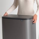 Bo Touch Bin 2 x 30 L med 2 Plastinsatser - Platinum