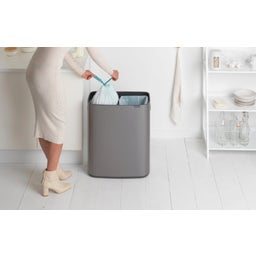 Bo Touch Bin 2 x 30 L med 2 Plastinsatser - Platinum