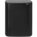 Bo Touch Bin 2 x 30 L con 2 Compartimentos de Plástico - Matt Black