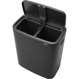 Bo Touch Bin 2 x 30 L con 2 Compartimentos de Plástico - Matt Black