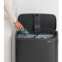 Bo Touch Bin 2 x 30 L con 2 Compartimentos de Plástico - Matt Black