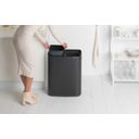 Bo Touch Bin 2 x 30 L con 2 Compartimentos de Plástico - Matt Black