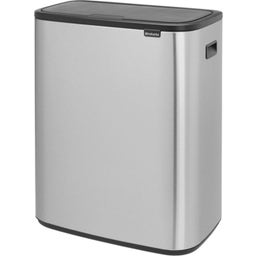 Bo Touch Bin 2 x 30 L with 2 Plastic Inserts - Matte Steel Fingerprint Proof