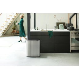 Bo Touch Bin 2 x 30 L with 2 Plastic Inserts - Matte Steel Fingerprint Proof