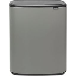 Bo Touch Bin 2 x 30 L con 2 Compartimentos de Plástico - Mineral Concrete Grey