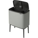 Bo Touch Bin 11 + 23 Litres with 2 Plastic Liners - Mineral Concrete Grey