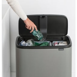 Bo Touch Bin 11 + 23 Litres with 2 Plastic Liners - Mineral Concrete Grey