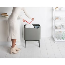 Bo Touch Bin 11 + 23 Litres with 2 Plastic Liners - Mineral Concrete Grey