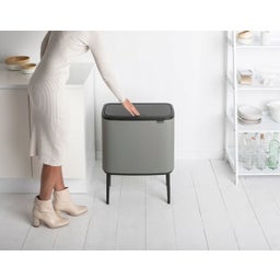 Bo Touch Bin 11 + 23 Litres with 2 Plastic Liners - Mineral Concrete Grey